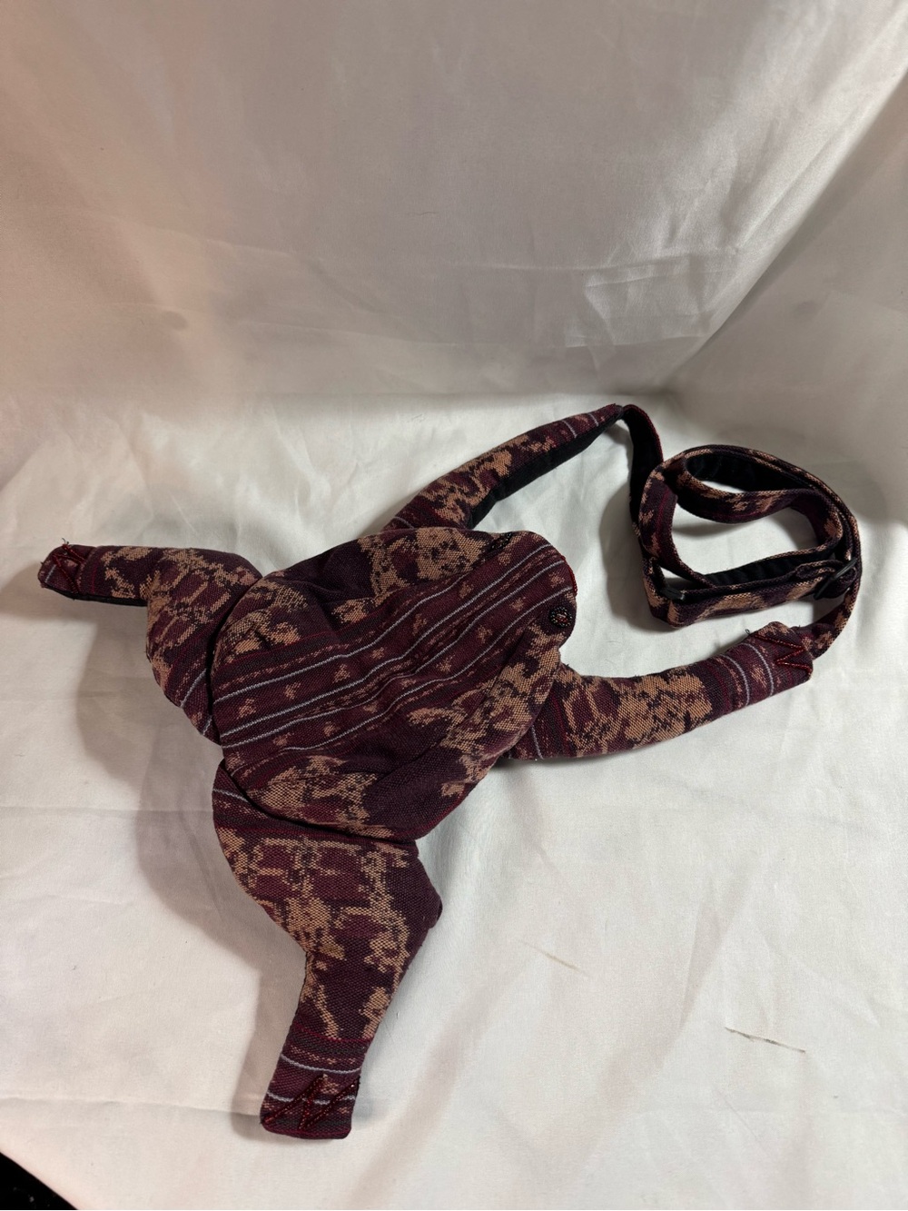Artisan Frog Crossbody Bag Boho Hippie Tapestry Novelty Animal Purse